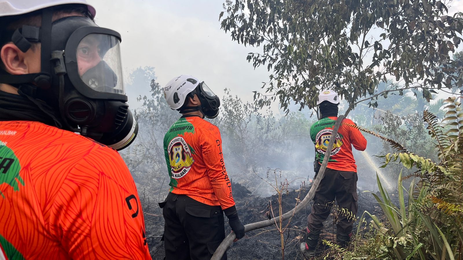 Tim Siaga Karhutla Temukan Titik Api di Arang Limbung, Dekat Bandara Supadio