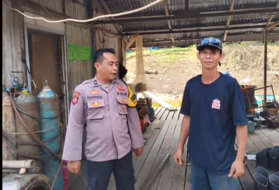 Patroli Dialogis, Bhabinkamtibmas Berikan Pesan Kamtibmas