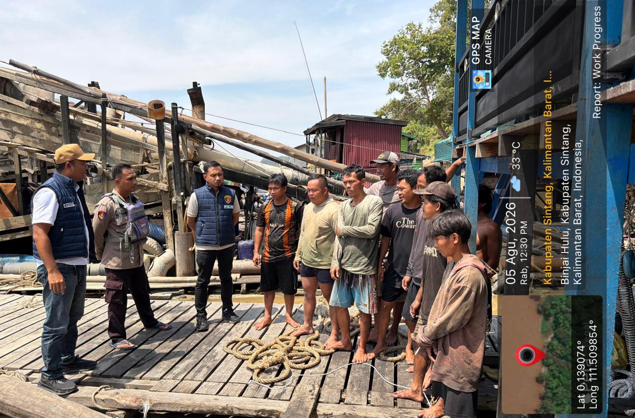 Satreskrim dan Satpolairud Imbau Penambang Hentikan PETI