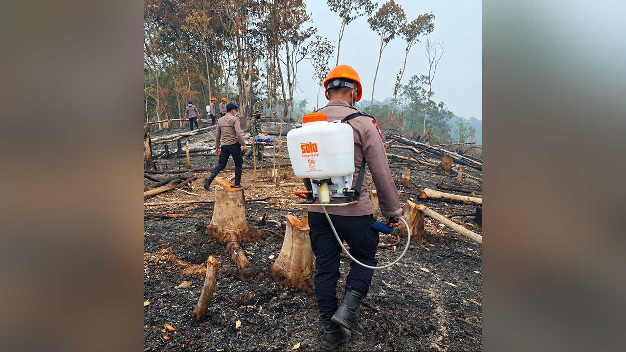 Polsek Ambalau Verifikasi 4 Hotspot, Lahan Terbakar Diperkirakan Capai 2 Hektare
