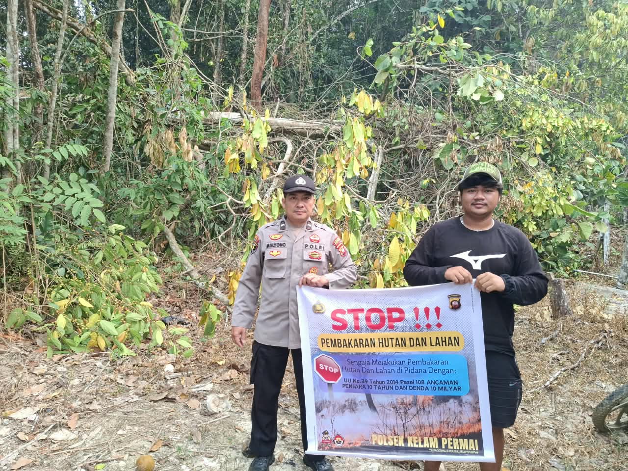 Bhabinkamtibmas Sosialisasikan Larangan Buka Lahan dengan Membakar