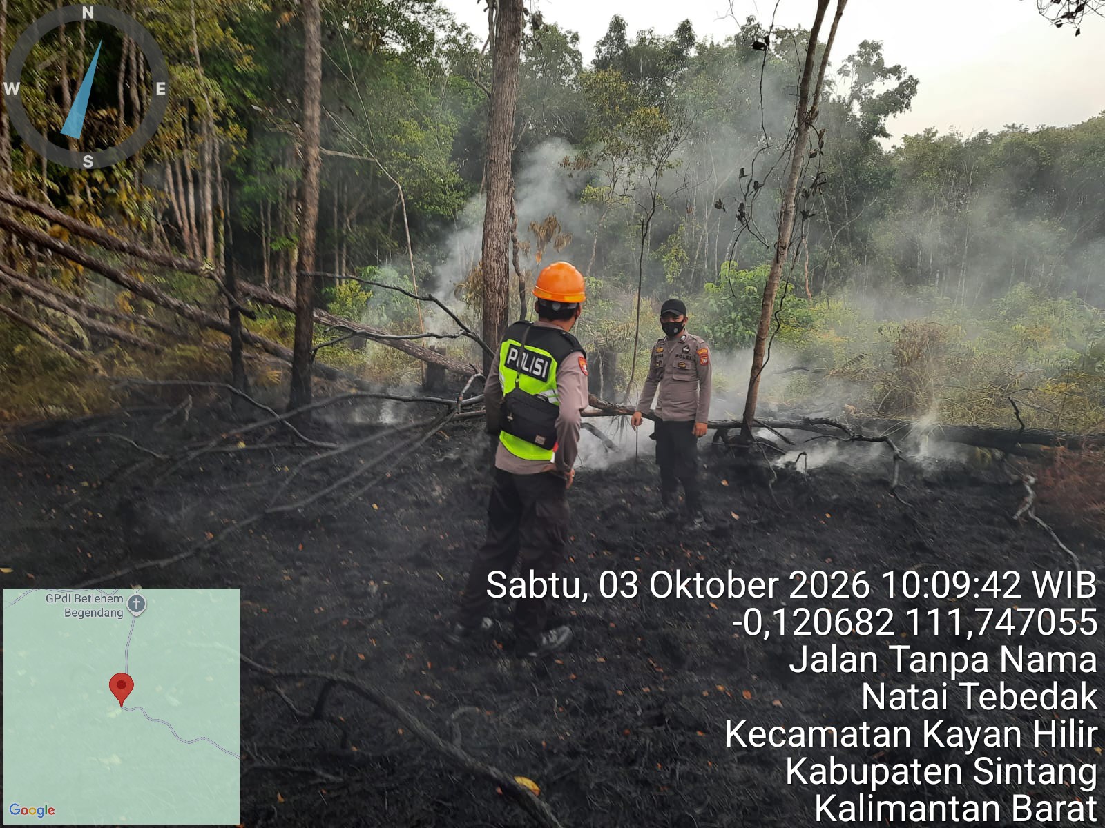 Polsek Kayan Hilir, Manggala Agni dan Warga Tangani Karhutla di 4 Desa