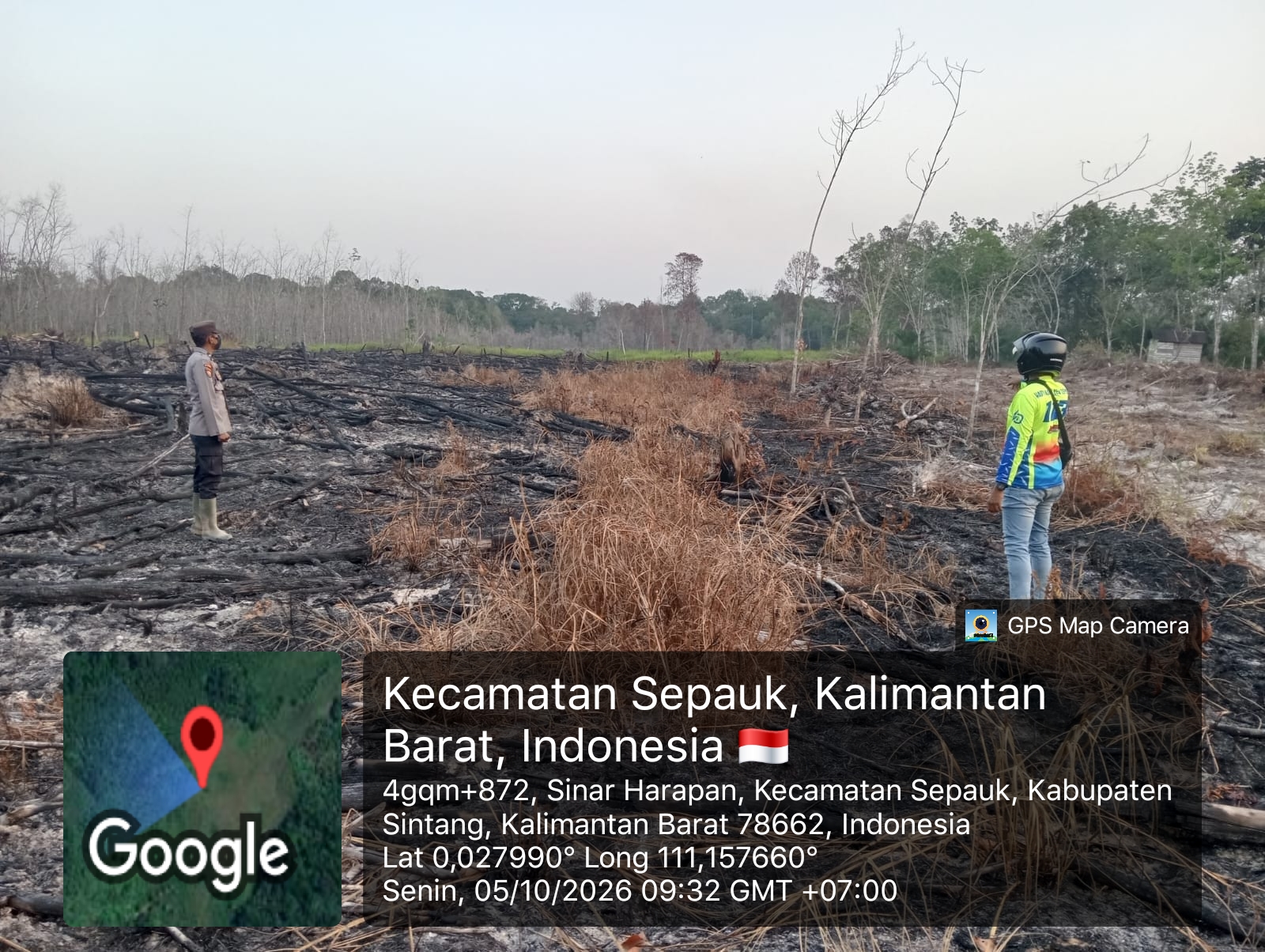 Polsek Sepauk Verifikasi 4 Titik Hotspot di Sejumlah Desa