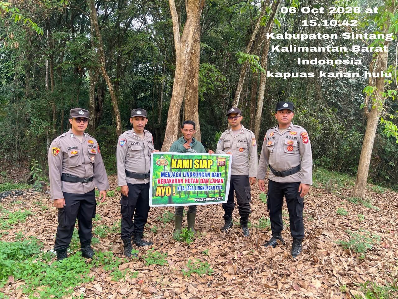 Personel Polsek Sintang Kota Lakukan Patroli Titik Rawan Kebakaran