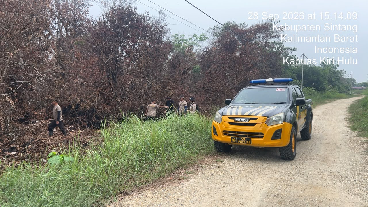 Polsek Sintang Kota Verifikasi Hotspot di Desa Teluk Kelansam